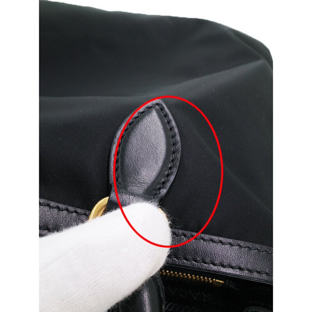 Prada Calf Black Nylon Handbag Tessuto Soft - Picture 5 of 9